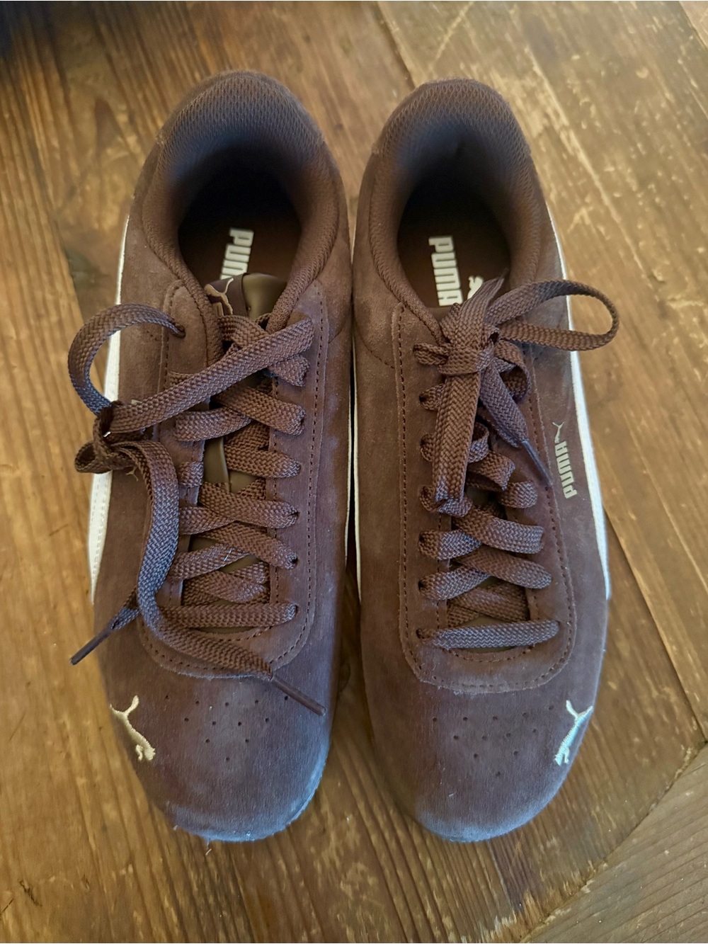 Puma Women Bella Donna Suede Sneakers in Brown sz 8.5